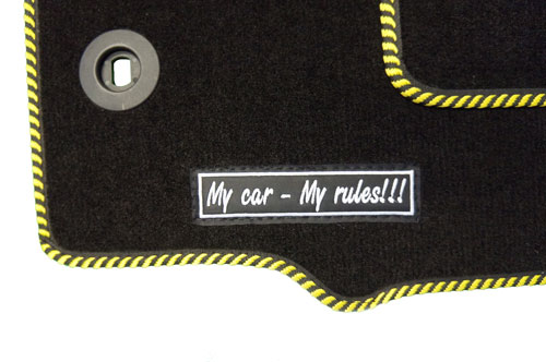 My car - My rules!!! - White Embroidery