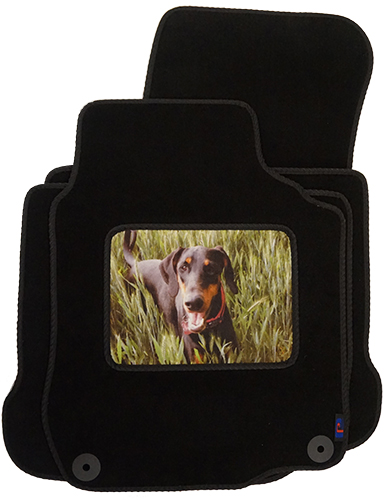 A Smiling Photo of your Four Legged Friend on your Volkswagen Golf MK4 Heelpad