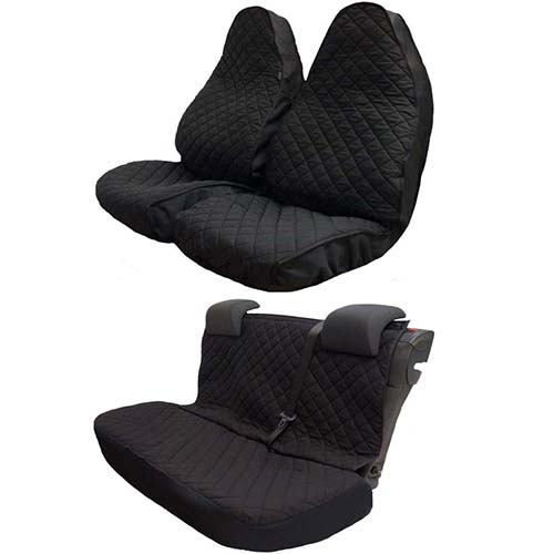 Full Set - Quilted Black Seat Covers