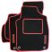 Batemobile Car Mats with Red Trim and Red Embroidery 