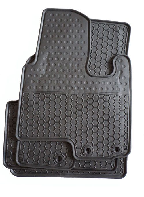 Hyundai IX35 Moulded Rubber Car Mats - Honeycomb pattern traps dirt and water