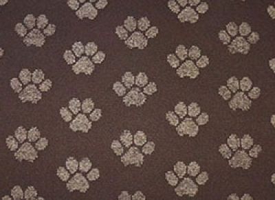 Brown Paw Print Carpet